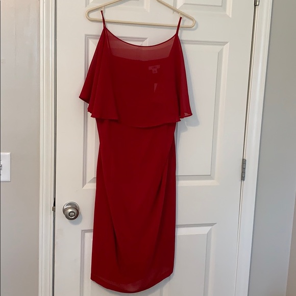Cato Dresses & Skirts - Red dress with sheer front covering. Lined / NEW